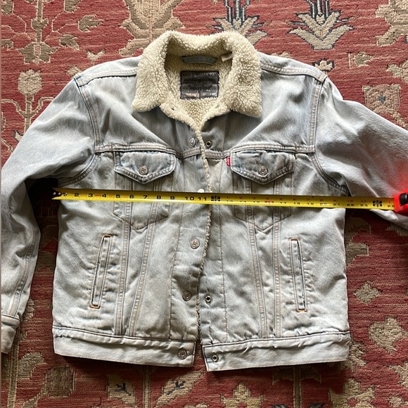 Levi’s x Google Jacquard Sherpa-lined Trucker Denim Jacket women’s large - Picture 2 of 10